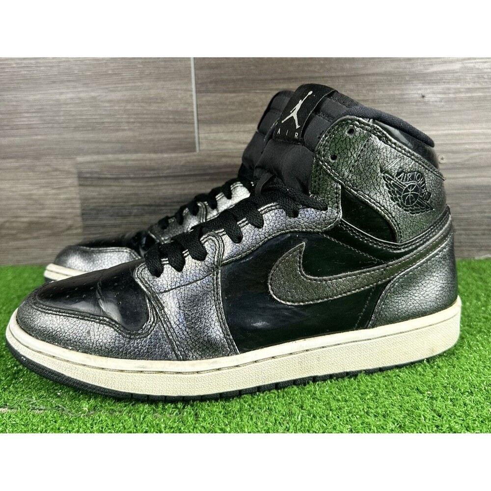 2016 Nike Air Jordan Retro 1 High OG SZ 9.5 Black Patent Anti Gravity 332550-017